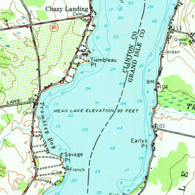 United States Geological Survey Rouses Point, NY-VT (1956, 62500-Scale) digital map