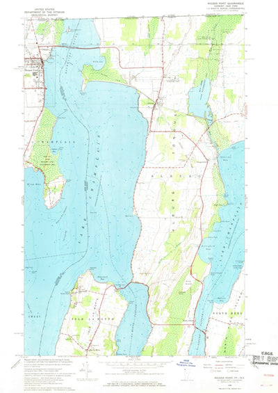 United States Geological Survey Rouses Point, NY-VT (1966, 24000-Scale) digital map