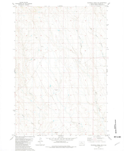United States Geological Survey Rousseau Creek NW, SD (1981, 24000-Scale) digital map