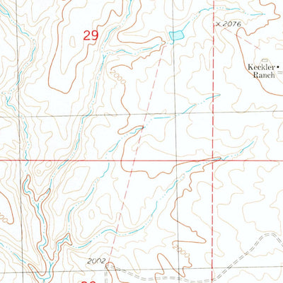United States Geological Survey Rousseau Creek NW, SD (1981, 24000-Scale) digital map