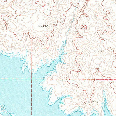 United States Geological Survey Rousseau Creek, SD (1969, 24000-Scale) digital map