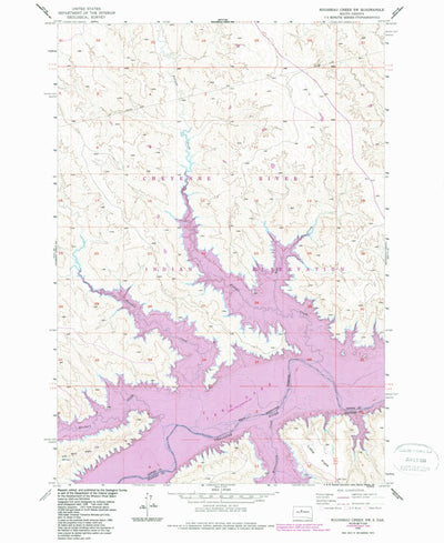 United States Geological Survey Rousseau Creek SW, SD (1956, 24000-Scale) digital map