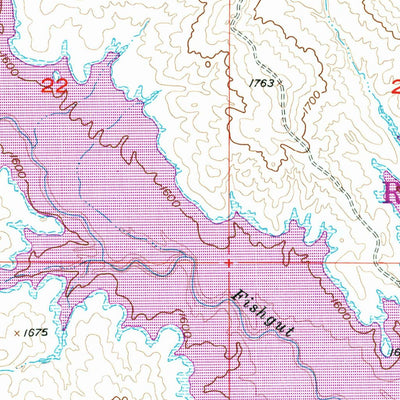 United States Geological Survey Rousseau Creek SW, SD (1956, 24000-Scale) digital map