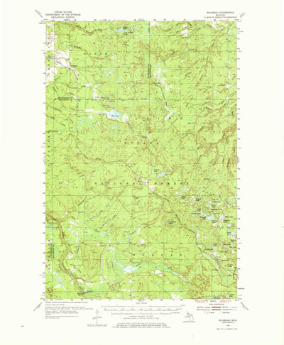 United States Geological Survey Rousseau, MI (1954, 62500-Scale) digital map