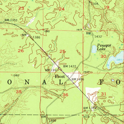 United States Geological Survey Rousseau, MI (1954, 62500-Scale) digital map