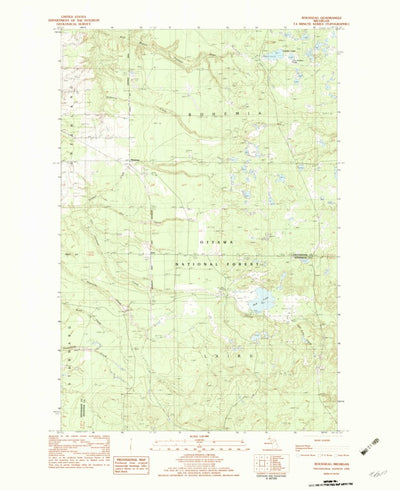 United States Geological Survey Rousseau, MI (1982, 25000-Scale) digital map