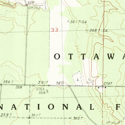 United States Geological Survey Rousseau, MI (1982, 25000-Scale) digital map