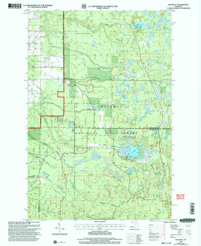 United States Geological Survey Rousseau, MI (1999, 24000-Scale) digital map