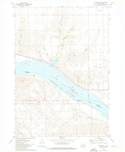 United States Geological Survey Rousseau, SD (1973, 24000-Scale) digital map