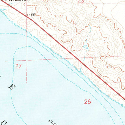 United States Geological Survey Rousseau, SD (1973, 24000-Scale) digital map
