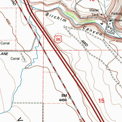 United States Geological Survey Rovana, CA (1994, 24000-Scale) digital map