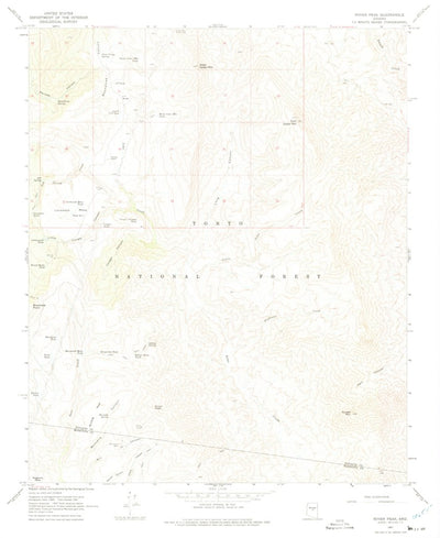 United States Geological Survey Rover Peak, AZ (1967, 24000-Scale) digital map