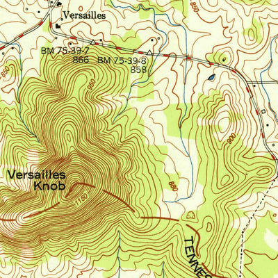 United States Geological Survey Rover, TN (1951, 24000-Scale) digital map