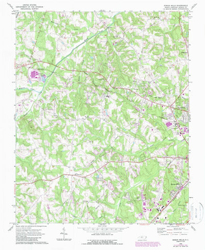 United States Geological Survey Rowan Mills, NC (1969, 24000-Scale) digital map