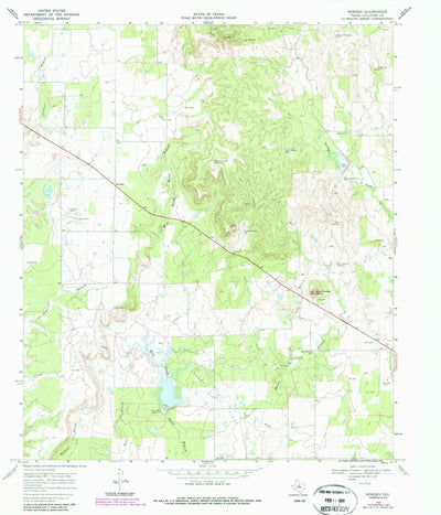 United States Geological Survey Rowden, TX (1968, 24000-Scale) digital map