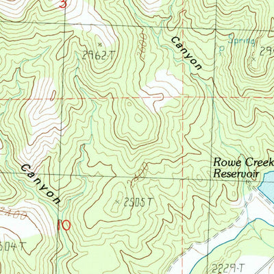 United States Geological Survey Rowe Creek, OR (1987, 24000-Scale) digital map