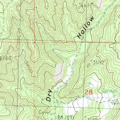 United States Geological Survey Rowe Creek, OR (1987, 24000-Scale) digital map
