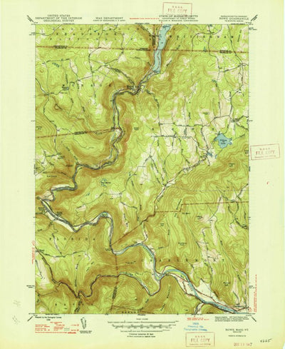 United States Geological Survey Rowe, MA-VT (1947, 31680-Scale) digital map