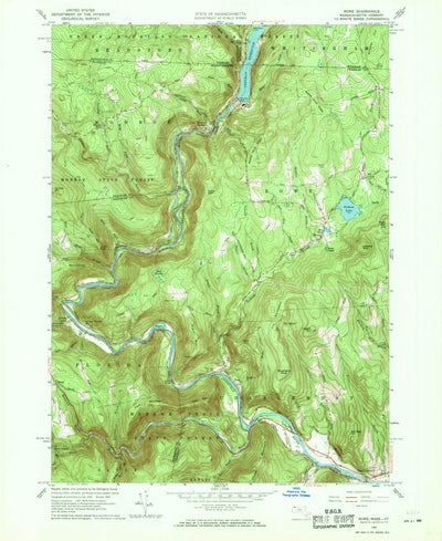 United States Geological Survey Rowe, MA-VT (1960, 24000-Scale) digital map