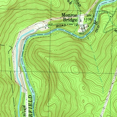 United States Geological Survey Rowe, MA-VT (1973, 25000-Scale) digital map