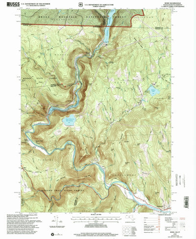 United States Geological Survey Rowe, MA-VT (1997, 24000-Scale) digital map