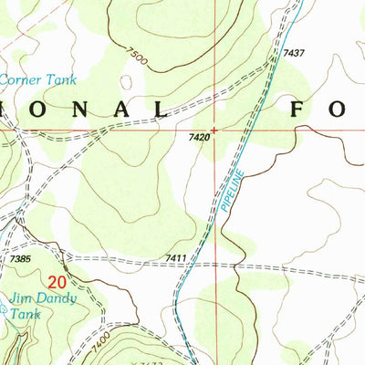 United States Geological Survey Rowe, NM (2002, 24000-Scale) digital map