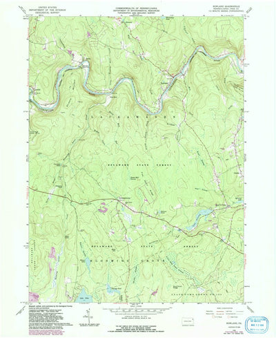 United States Geological Survey Rowland, PA (1966, 24000-Scale) digital map