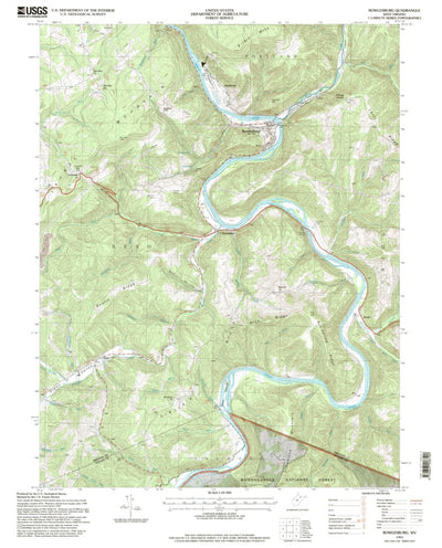 United States Geological Survey Rowlesburg, WV (1995, 24000-Scale) digital map