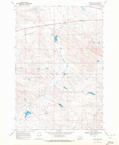 United States Geological Survey Rowley NW, MT (1969, 24000-Scale) digital map