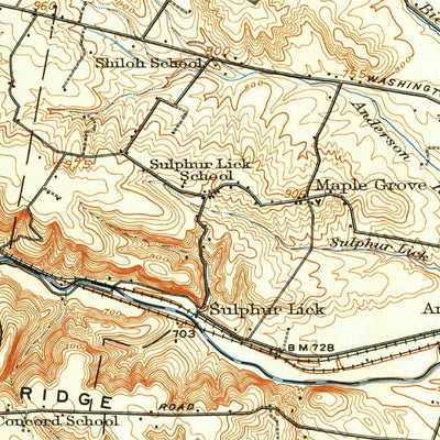United States Geological Survey Roxabell, OH (1912, 62500-Scale) digital map