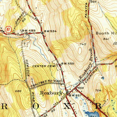 United States Geological Survey Roxbury, CT (1949, 31680-Scale) digital map