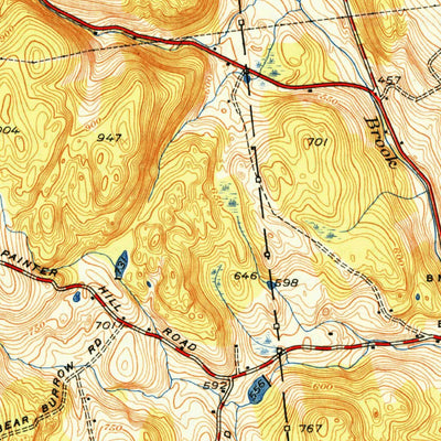 United States Geological Survey Roxbury, CT (1949, 31680-Scale) digital map