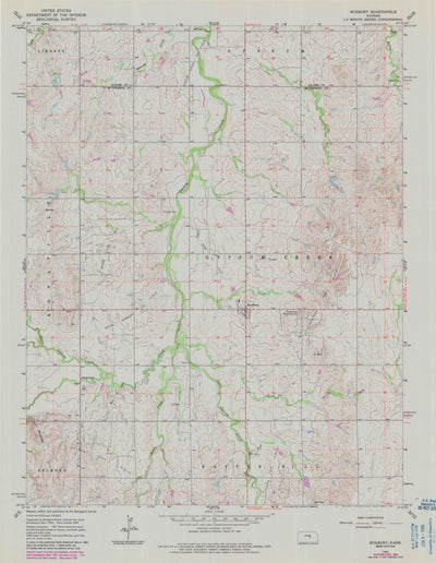 United States Geological Survey Roxbury, KS (1964, 24000-Scale) digital map