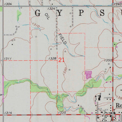United States Geological Survey Roxbury, KS (1964, 24000-Scale) digital map
