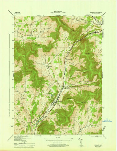 United States Geological Survey Roxbury, NY (1946, 31680-Scale) digital map
