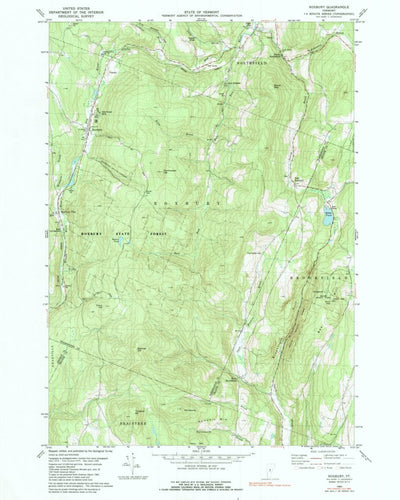 United States Geological Survey Roxbury, VT (1984, 24000-Scale) digital map