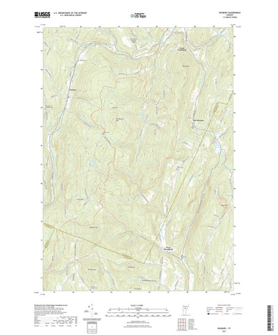 United States Geological Survey Roxbury, VT (2021, 24000-Scale) digital map