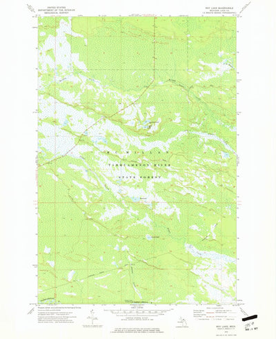 United States Geological Survey Roy Lake, MI (1973, 24000-Scale) digital map