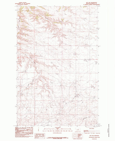 United States Geological Survey Roy NW, MT (1985, 24000-Scale) digital map