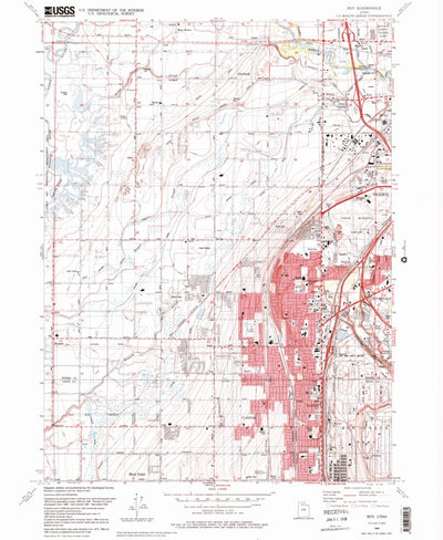 United States Geological Survey Roy, UT (1990, 24000-Scale) digital map