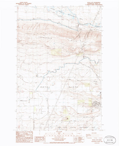 United States Geological Survey Royal City, WA (1986, 24000-Scale) digital map