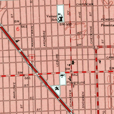 United States Geological Survey Royal Oak, MI (1996, 24000-Scale) digital map