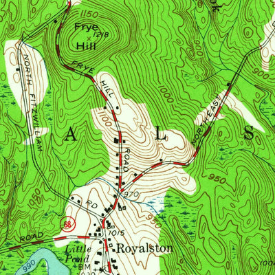 United States Geological Survey Royalston, MA-NH (1954, 24000-Scale) digital map