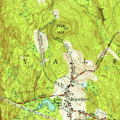 United States Geological Survey Royalston, MA-NH (1954, 31680-Scale) digital map