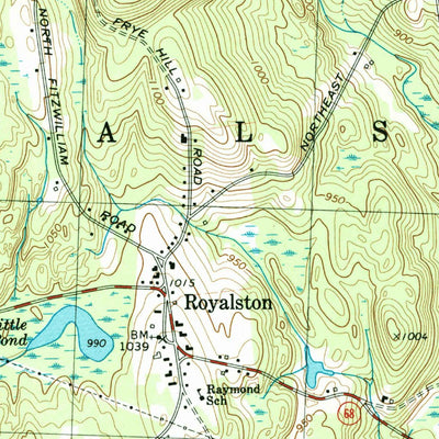 United States Geological Survey Royalston, MA-NH (1971, 25000-Scale) digital map
