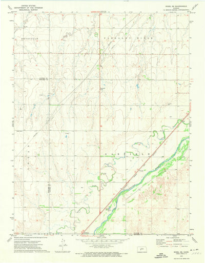 United States Geological Survey Rozel SE, KS (1972, 24000-Scale) digital map