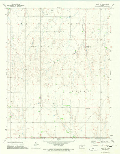United States Geological Survey Rozel SW, KS (1972, 24000-Scale) digital map