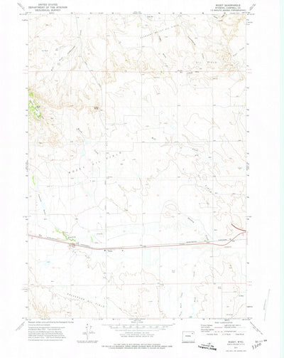 United States Geological Survey Rozet, WY (1971, 24000-Scale) digital map