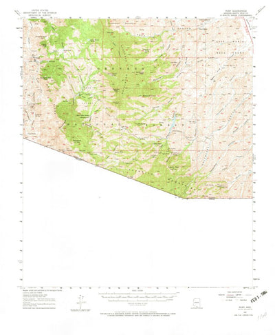 United States Geological Survey Ruby, AZ (1957, 62500-Scale) digital map
