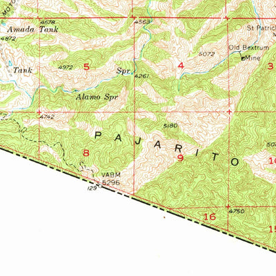 United States Geological Survey Ruby, AZ (1957, 62500-Scale) digital map